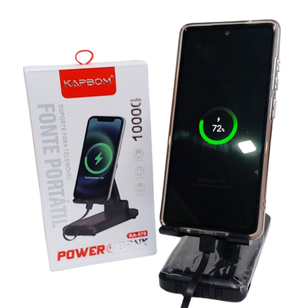 Power Bank Carregador Portatil 10000mah Suporte Celular Usb