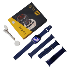 Relógio Smartwatch WS91+ 4 Pulseiras Exclusivas para Estilo Personalizado