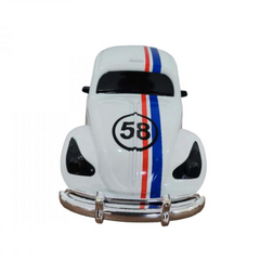 Carrinho Brinquedo Fusca Hobby Retrô Concept Car Herby Cor Branco Personagem Herbie